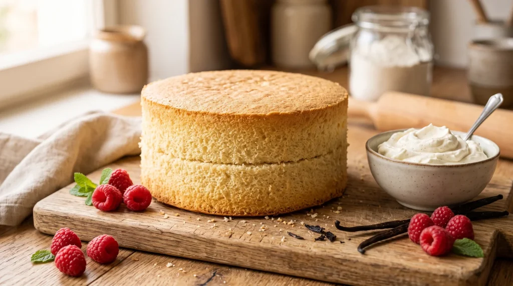 Světlý nadýchaný dortový korpus z Kauflandu s mascarpone krémem a vanilkou